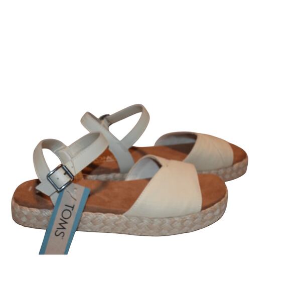 Toms Womens Abby Flatform Espadrille Sandal Natural sandal size 7 - Picture 2 of 11